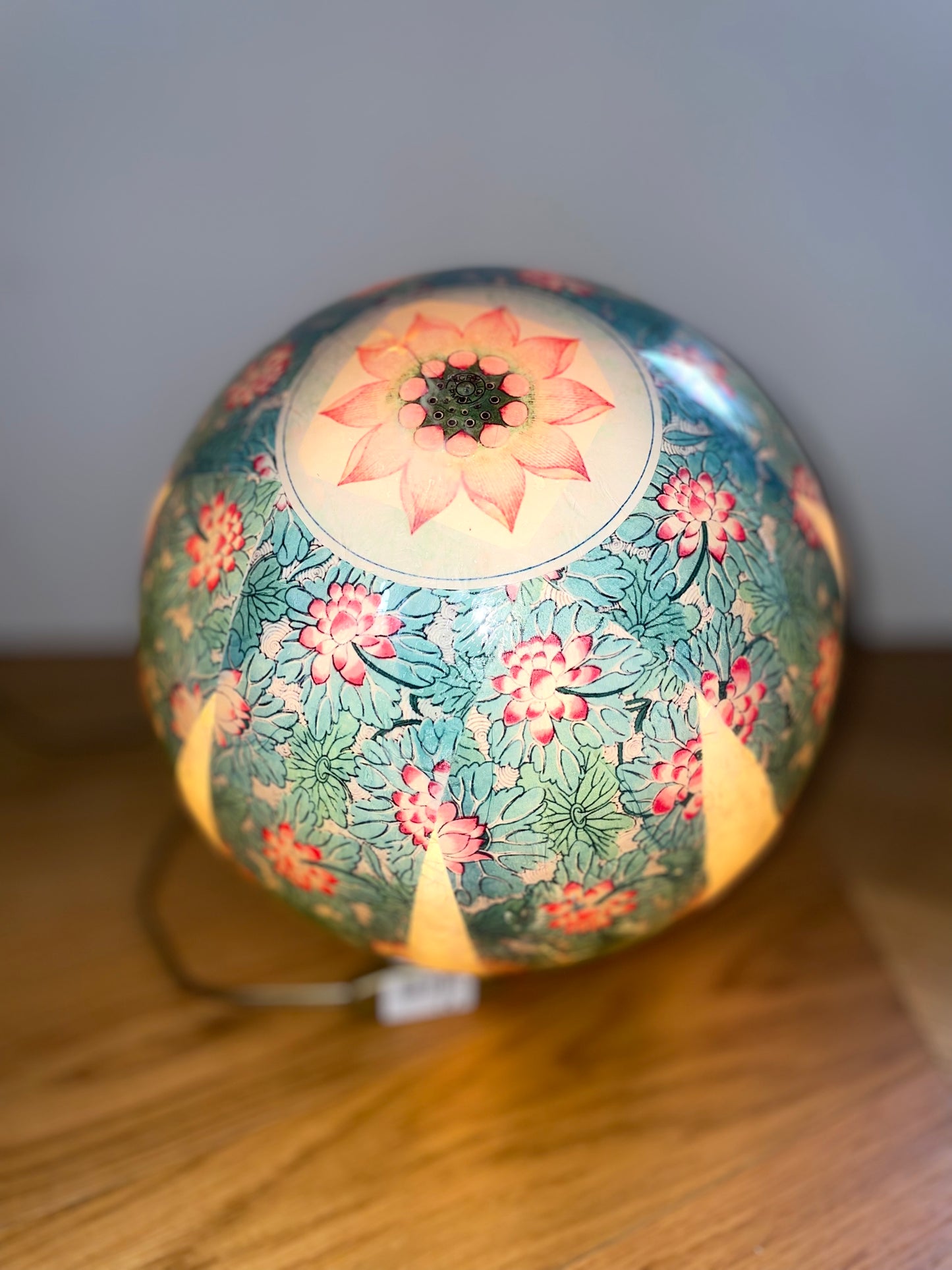 lampada a sfera "chinoiserie nelumbo"