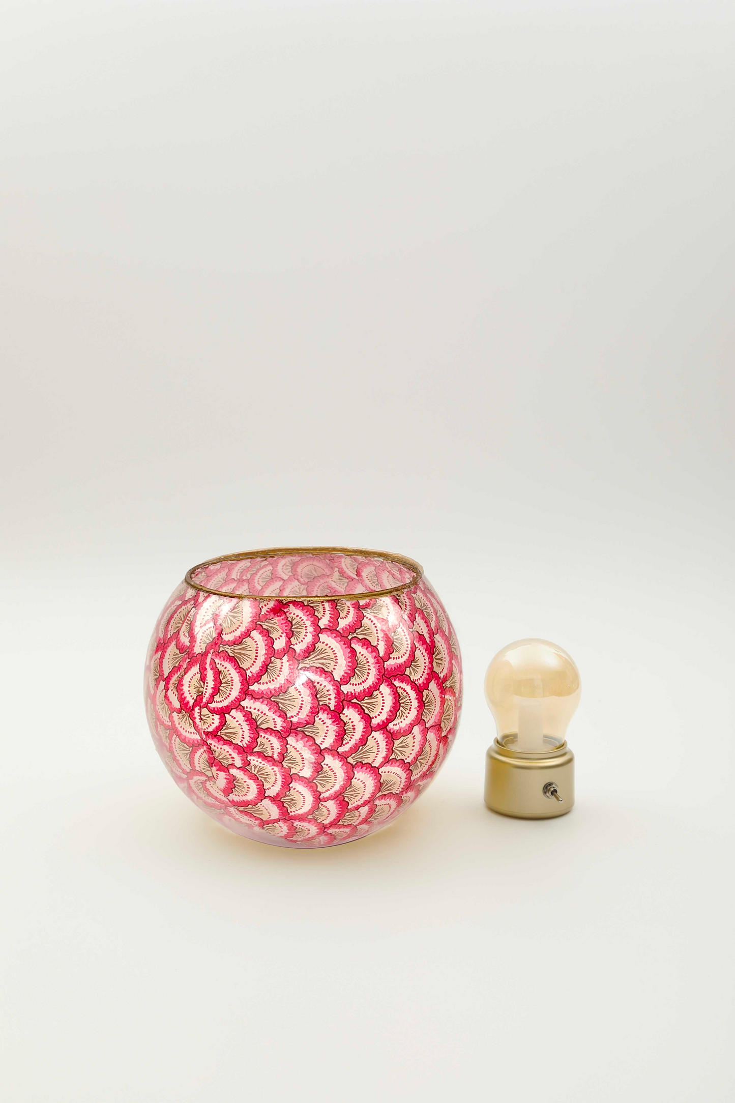 Vaso o Lanterna "rose et or"