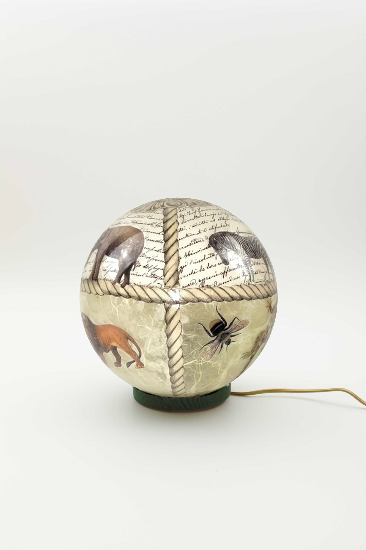 "peacock" sphere lamp