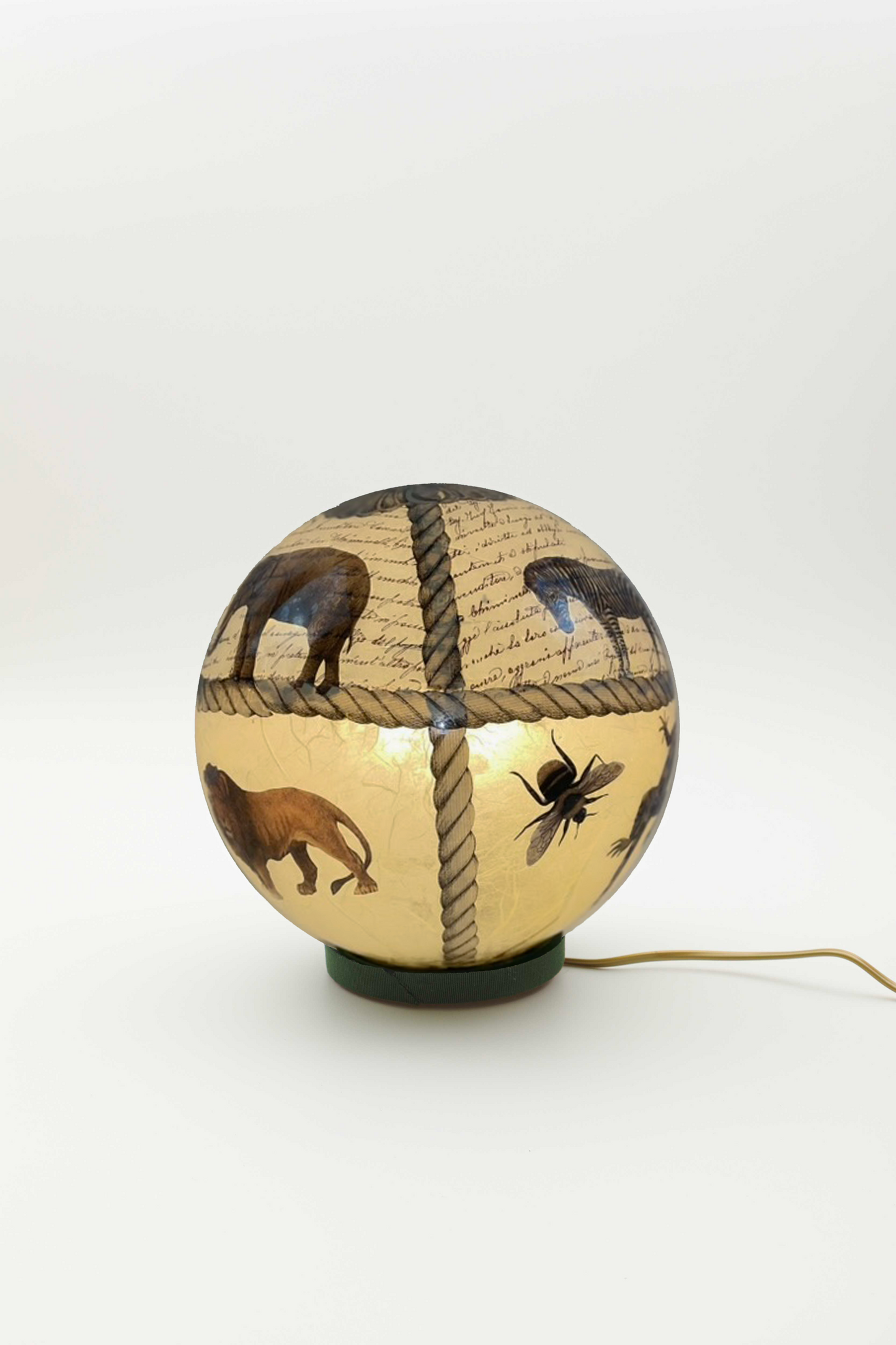 "peacock" sphere lamp