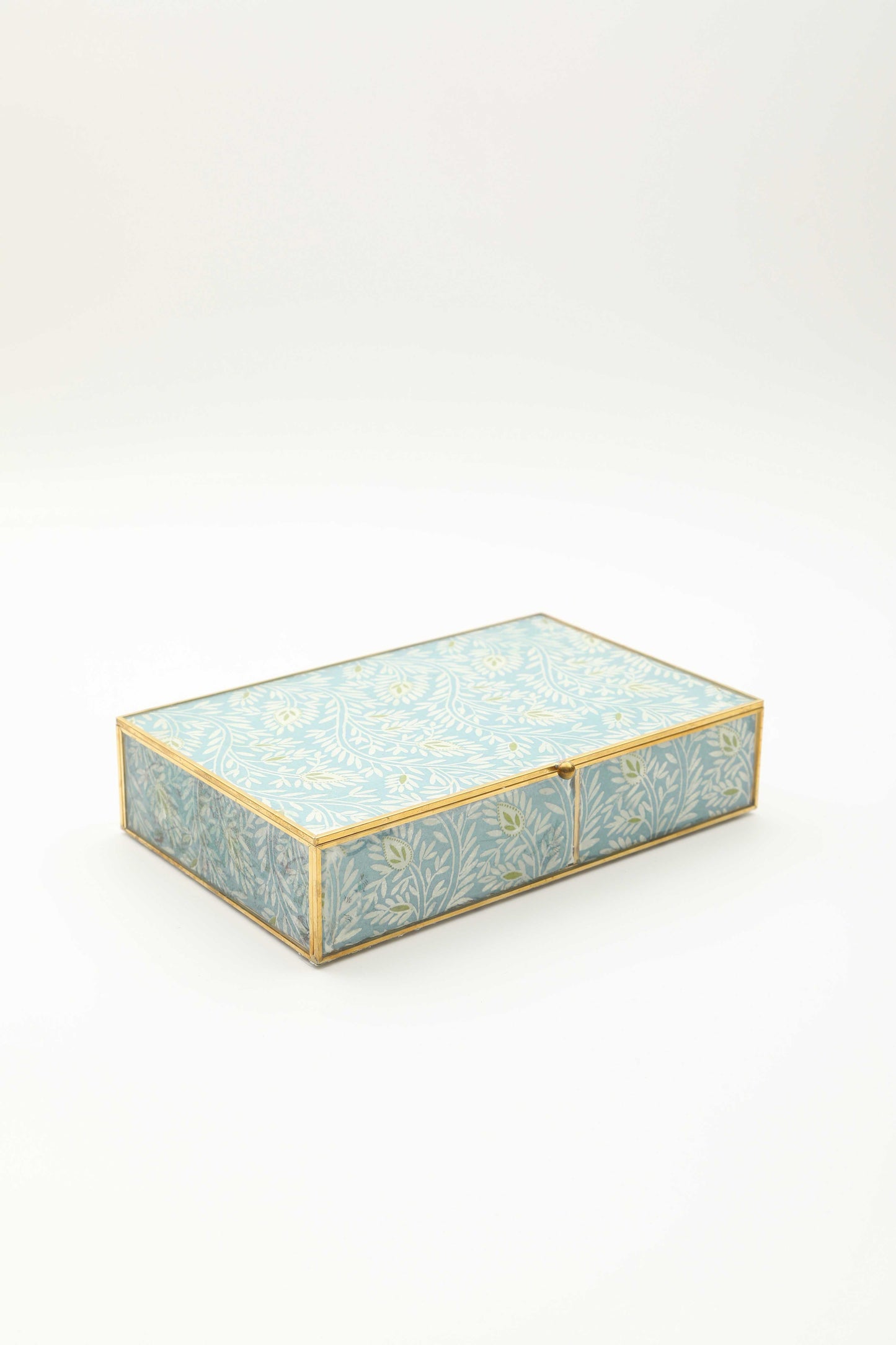 scatola portagioie "papier azur et blanc"