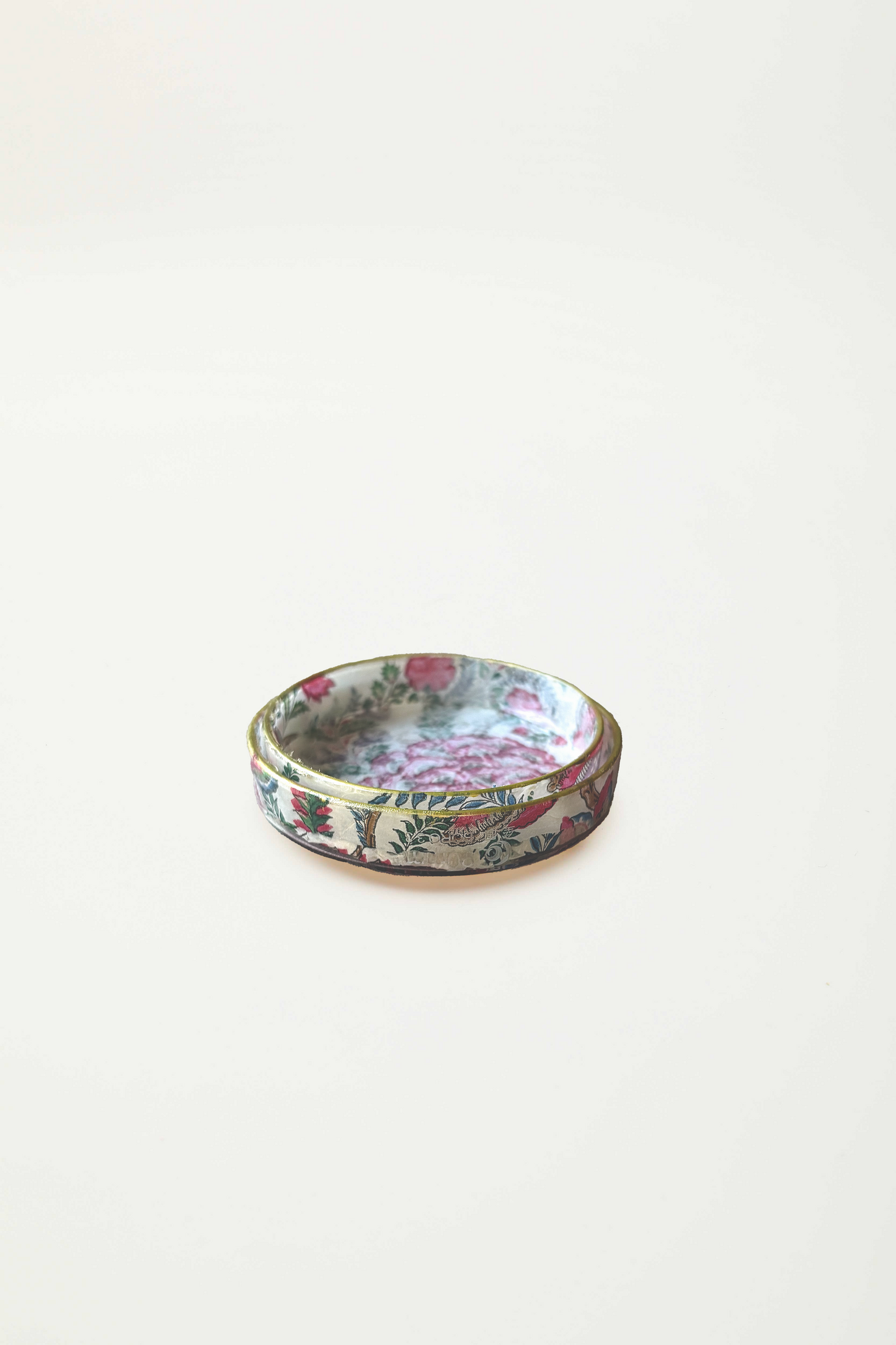 scatolina tonda in vetro "papier prunus"