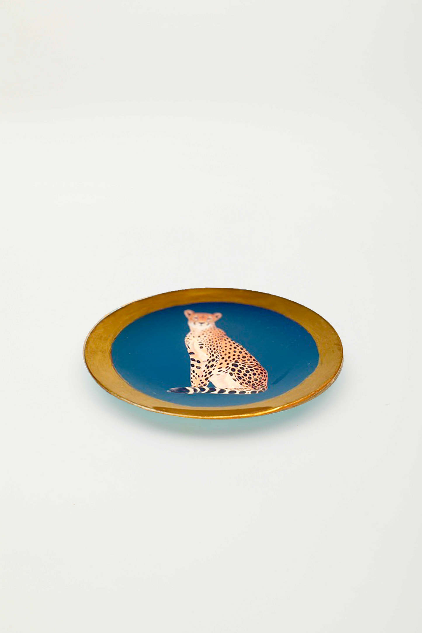 piatto tondo in vetro "panthera"