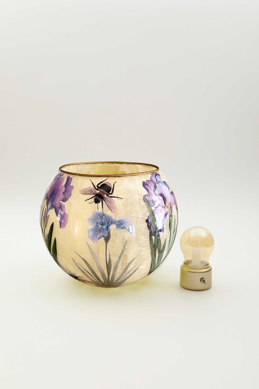 Vaso o Lanterna "iris blu"