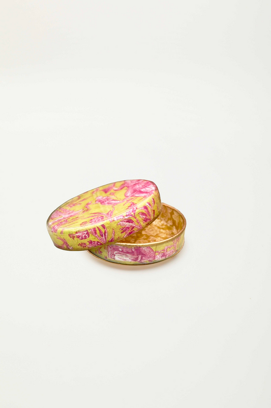 scatolina tonda  "papier rose chinoise"